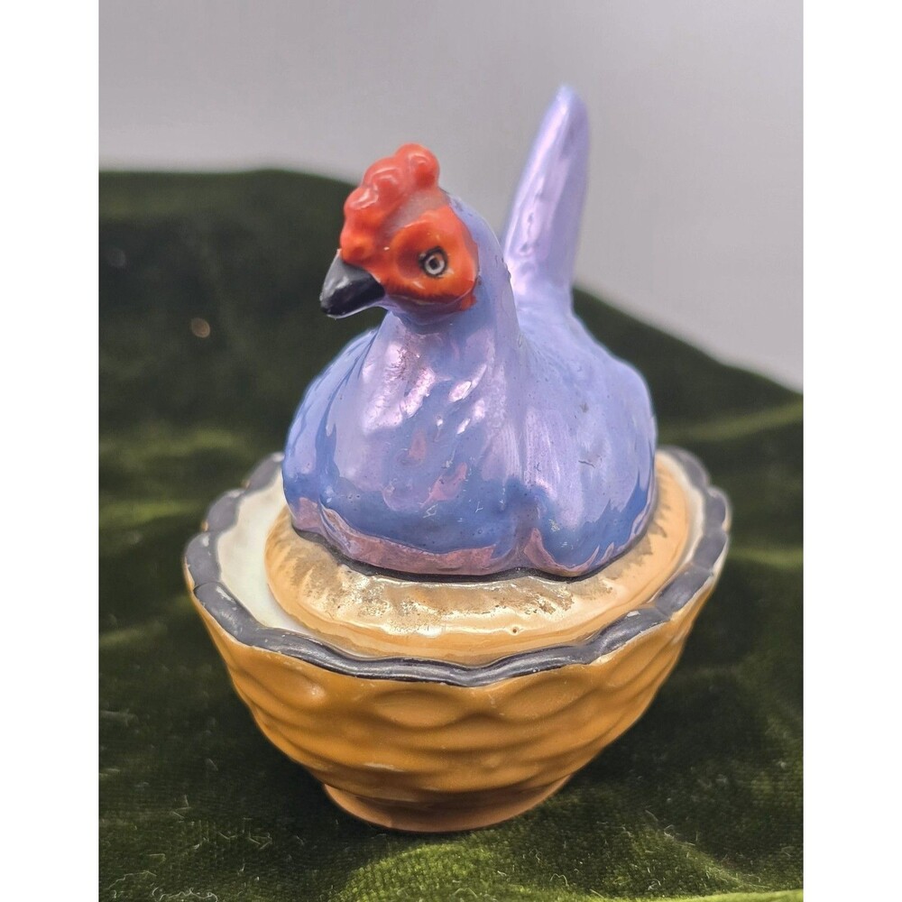 Rare Noritake Lusterware Hen On A Nest Single Shaker Japan - Picture 4 of 10